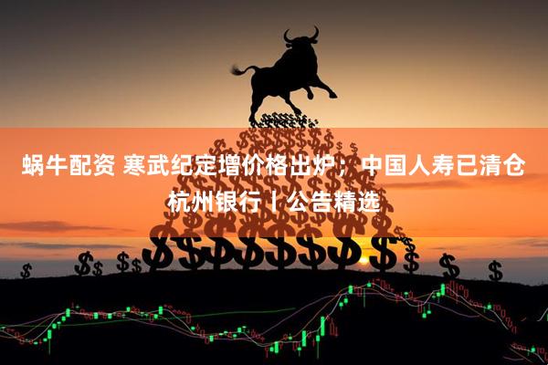 蜗牛配资 寒武纪定增价格出炉；中国人寿已清仓杭州银行丨公告精选