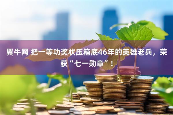 翼牛网 把一等功奖状压箱底46年的英雄老兵，荣获“七一勋章”！